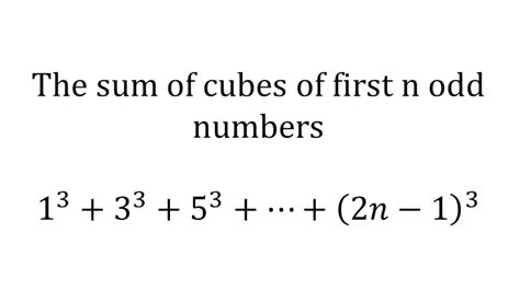 The cube of an odd natural number is .